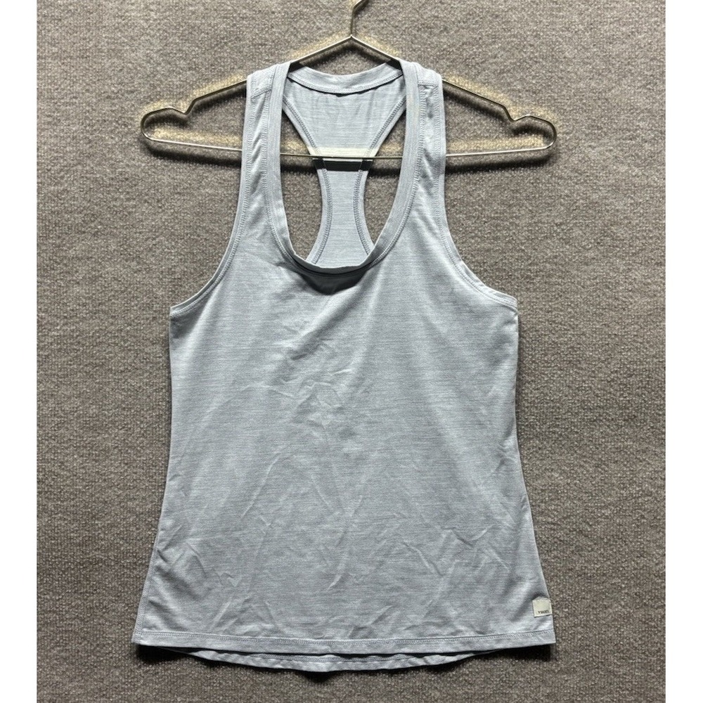 Vuori Lux Racerback Performance Tank Top Women's Size Medium Gray Athleisure Run